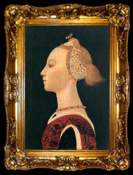 framed  UCCELLO, Paolo Portrait of a Lady at, ta009-2